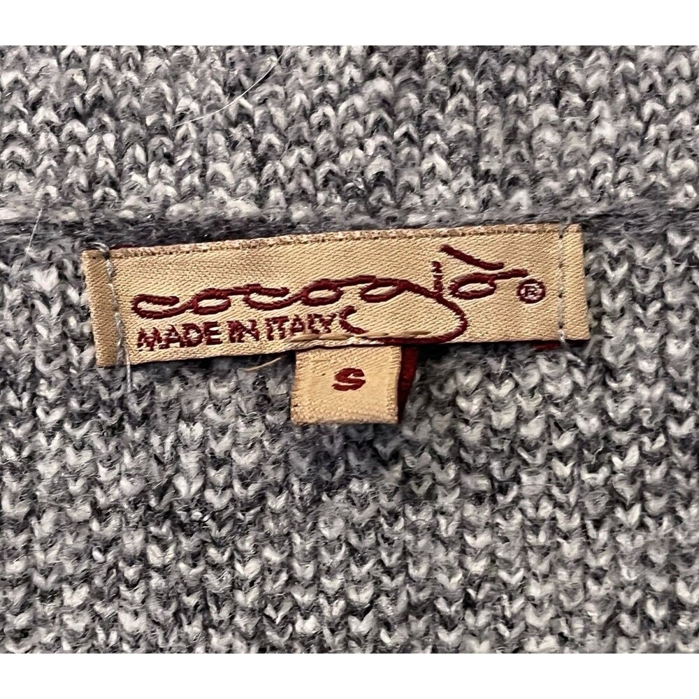 Cocogio Italian Wool Blazer Sweater Womens S Gray Classic Business Office Siren - Picture 2 of 6